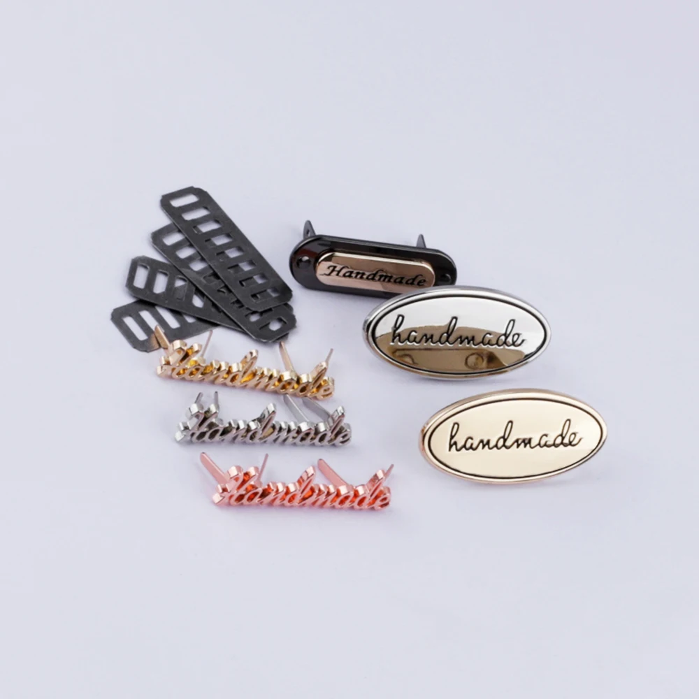 1pcs Handmade Metal Labels Tags For Clothes Jeans Shoes Bags Hand