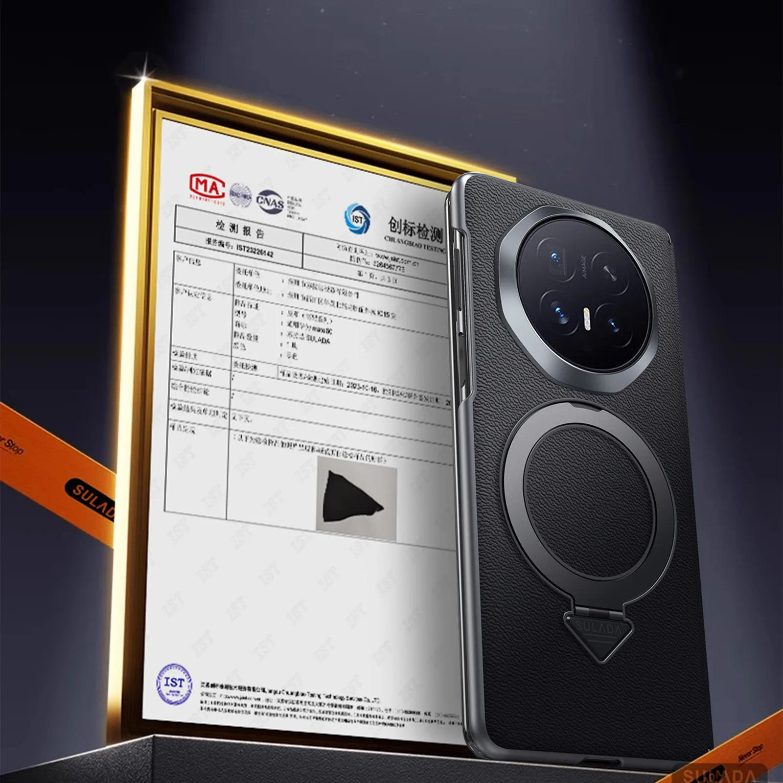 Honor Magic V6 Leather Magnetic Handle MagSafe Case with Hinge Protection by SULADA 11 Honor Magic V6 Leather Magnetic Handle MagSafe Case with Hinge Protection by SULADA 3