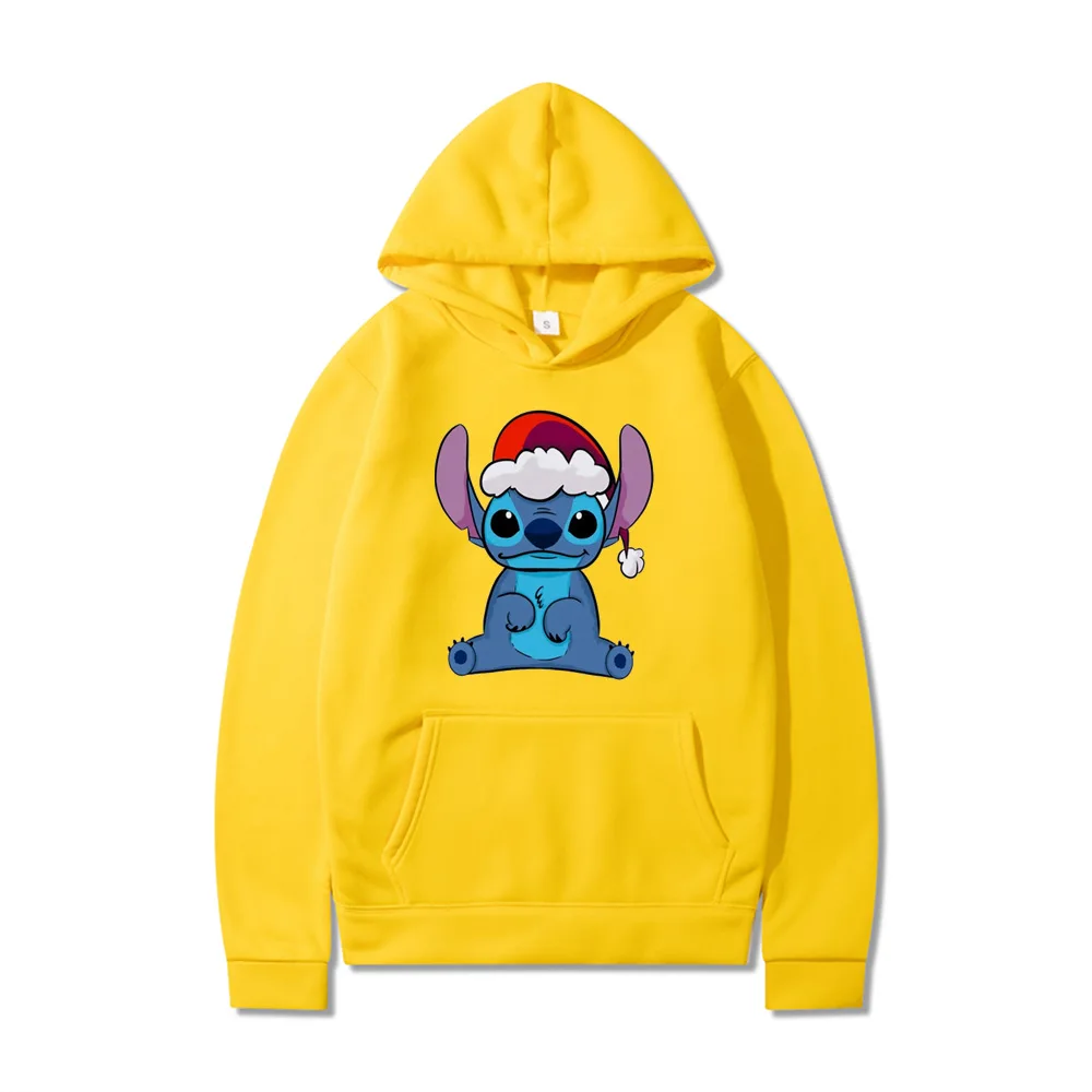 Disney-Sudadera con capucha parejas, ropa Kawaii con estampado de Stitch y personalidad versátil - AliExpress