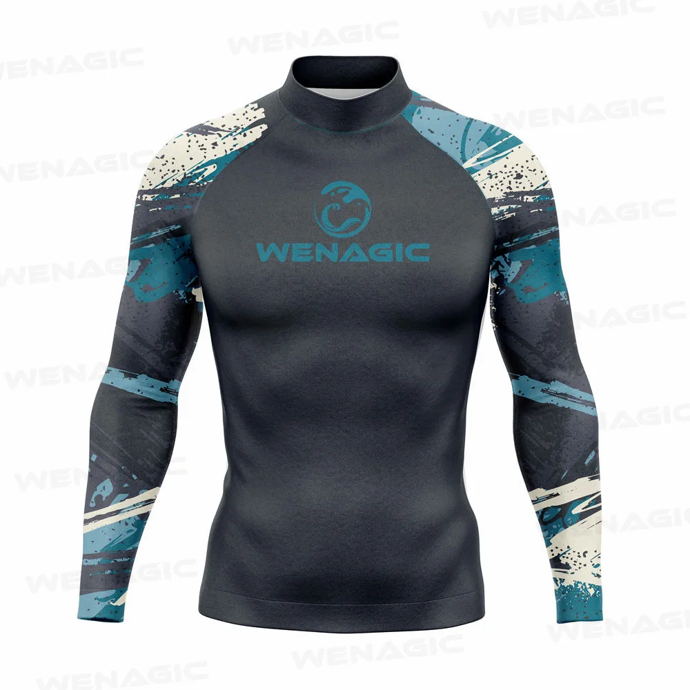 Men's UV Protection Rash Guard Diving Surf T-shirt Swimming T-shirt Swimsuit Beach Swimwear Long Sleeve Surfing Suits rash guard surfing swimsuit
