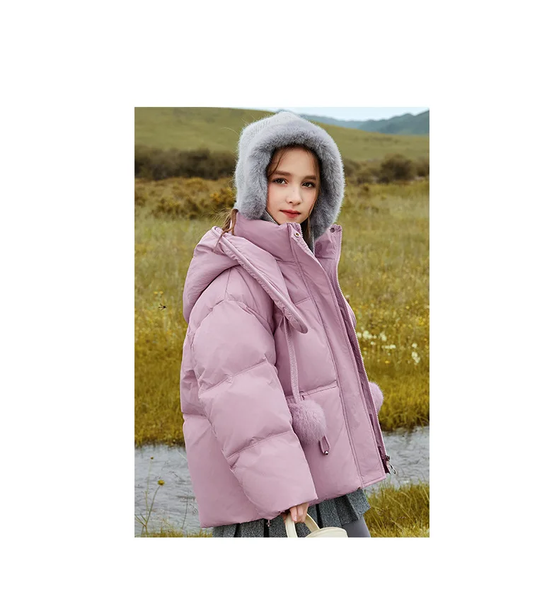 OLEKID 5-12 Jahre Winter Kinder Mädchen Daunenjacke Dicke Warme Kapuze Teenager Mädchen Jacke Mantel Kinder Parka Oberbekleidung Mantel – Detail 12