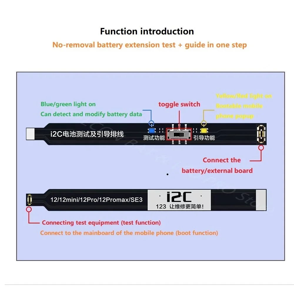 I2C I6 프로그래머 배터리 플렉스 케이블 데이터 가이드 부팅 편집, 아이폰 5SE 6 7 8X11 12 13 프로 맥스 유지 보수 수리 도구
