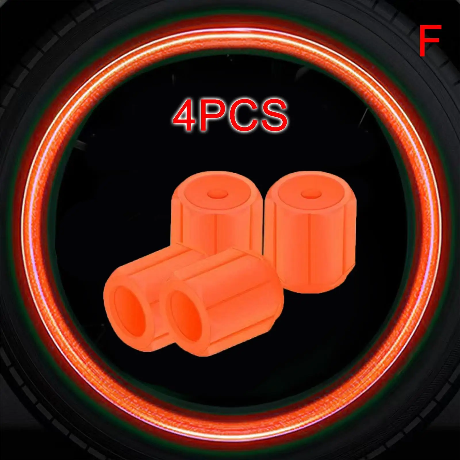 Radiant Glow Wheel Valve Caps - Fluorescent Nighttime Decor for Cars, Motorcycles, and Bicycles