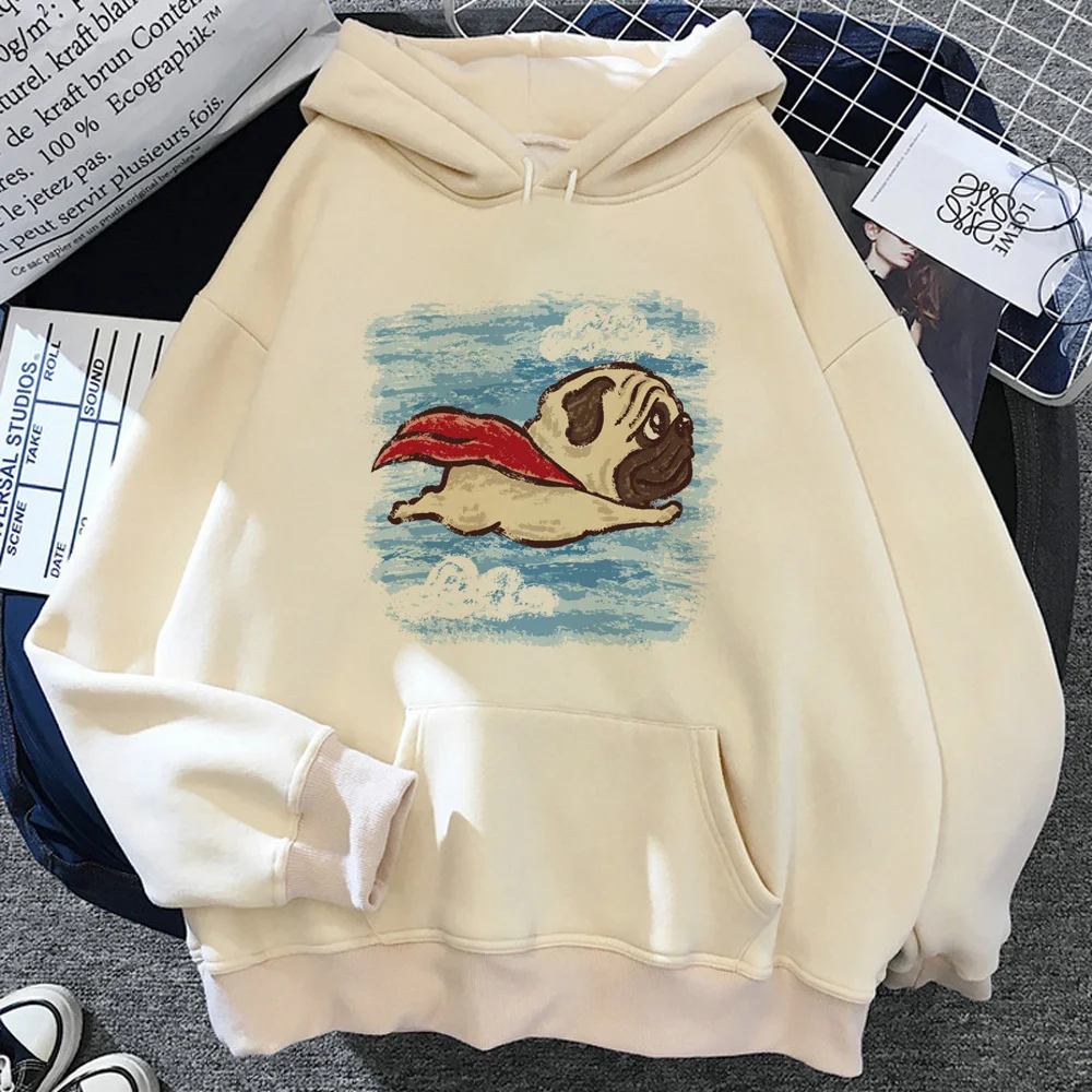 

Pug hoodies women japanese long sleeve top sweatshirts women harajuku pulls