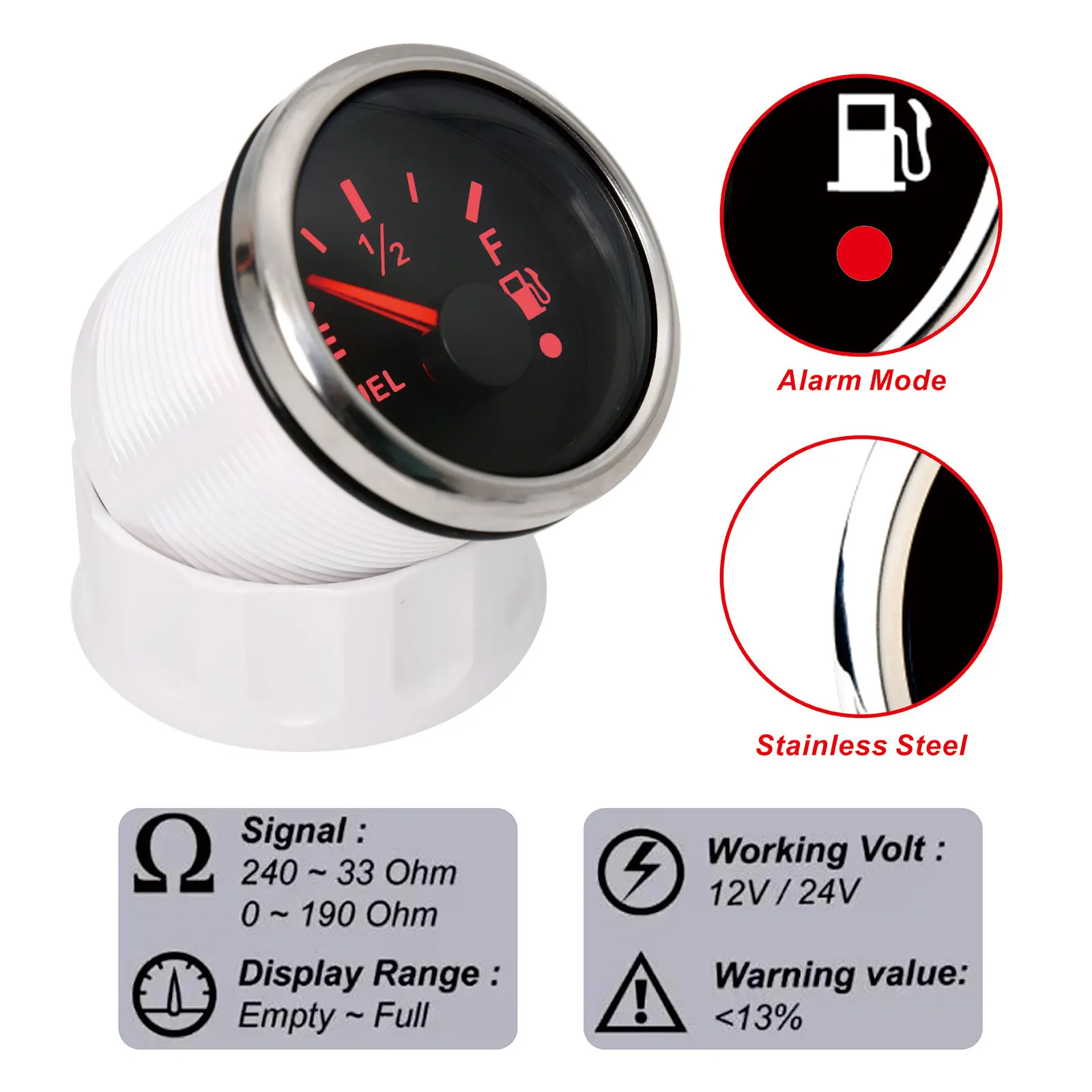 52MM ELECTRONIC FUEL Gauges High Precsion Fuel Transmitter Unit for Boat  Yacht Car £16.52 - PicClick UK