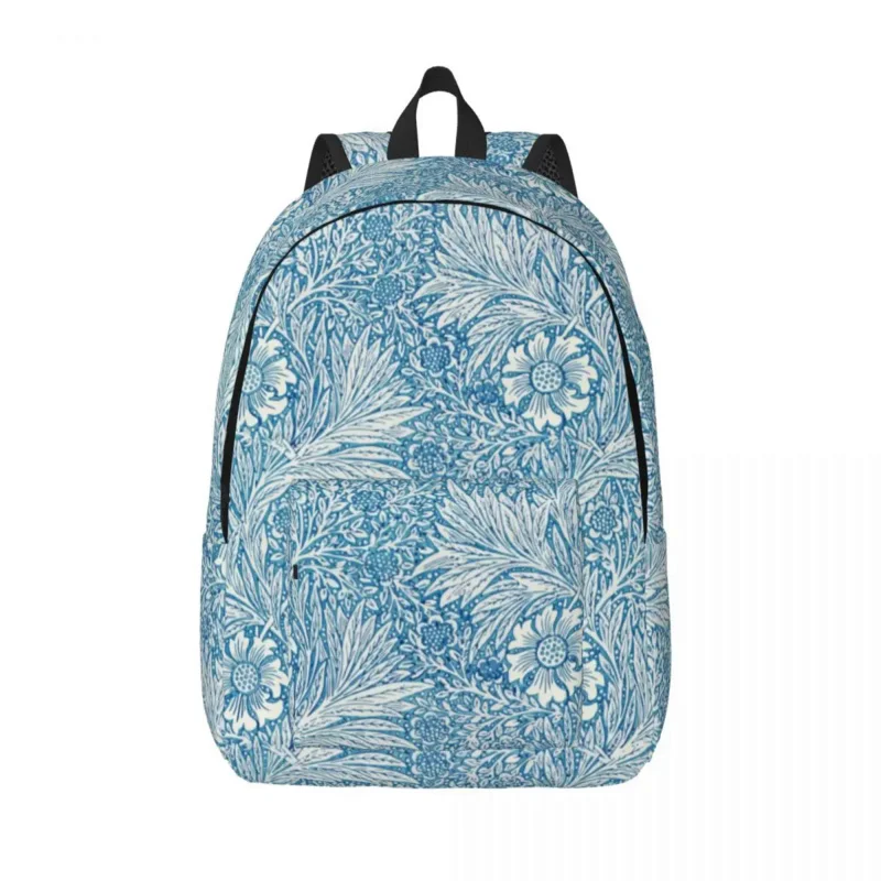 

Marigold William Morris Backpack Boy Girl Kids Student School Bookbag Floral Canvas Daypack Preschool Kindergarten Bag Travel