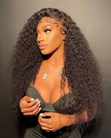Perruques Lace Front Bouclées Crépues de 42 Pouces en Cheveux Humains 13x6 13x4, Perruque Jerry Curly en Cheveux Humains pour Femmes avec Baby Hair 5