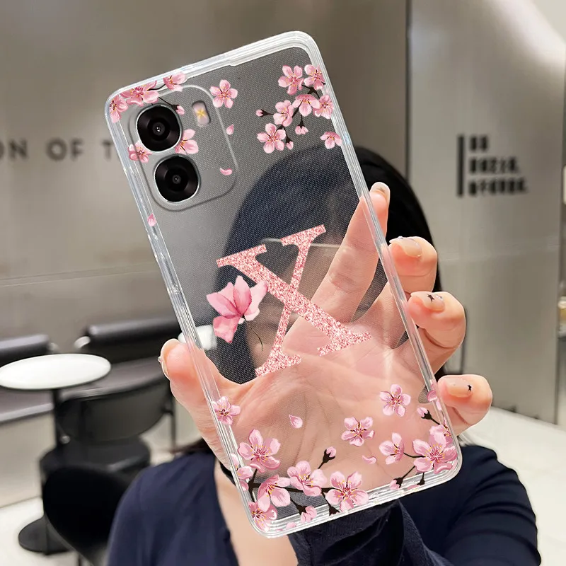 Floral Transparent Soft Silicone Phone Case - Clear TPU Back Cover