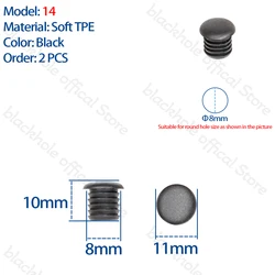 Universal Bike Frame Sealed Rubber Plugs - Dust & Water Resistant (2pcs Model 14)