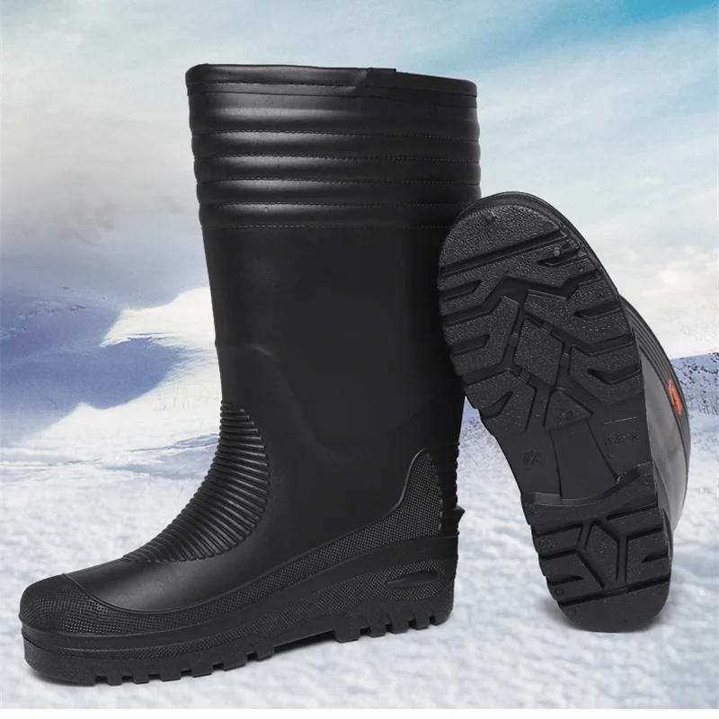 Winter Waterproof Men Women Fishing Hunting Rain Boots Warm Inner Liner Snow Boots Reef Rock Upstream Antislip Sole Shoes