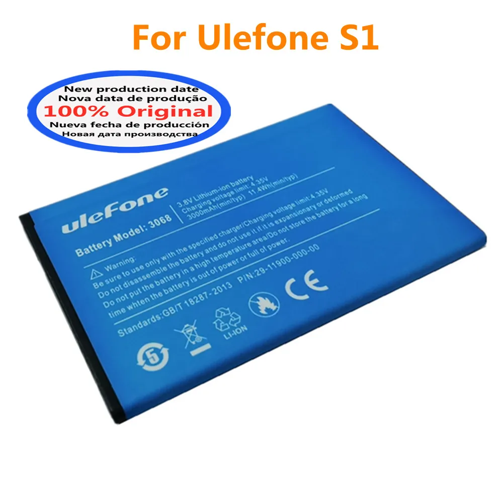 

Новинка 100% Оригинальный аккумулятор для Ulefone S1 S 1 3000 мАч запасные батареи для телефона аккумулятор быстрая доставка