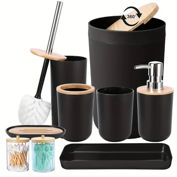 9-piece bathroom accessories set 1