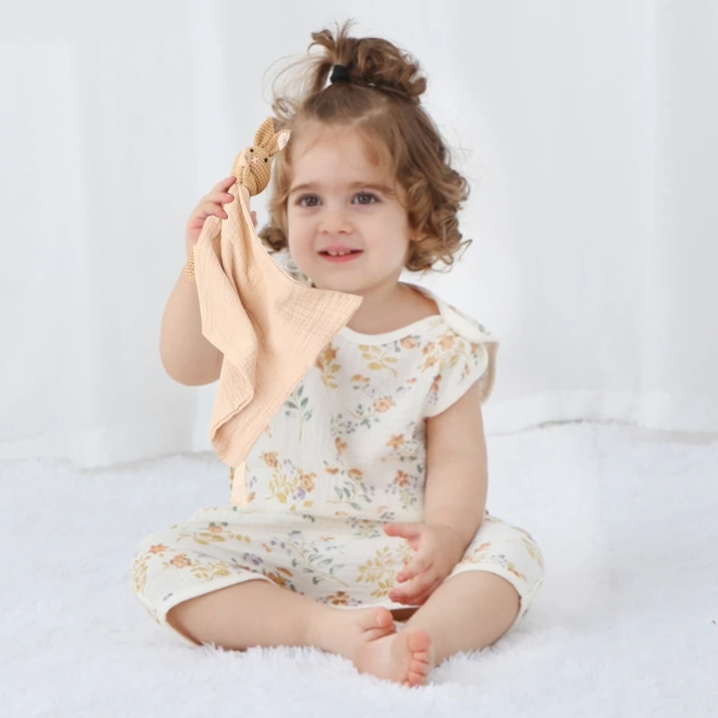 Calming Baby Sleep Cloth Soft Infant Soothing Small Blanket Breathable Comforter for Toddlers Lovely Companion A2UB