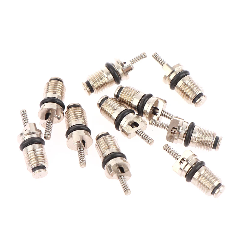 

10pcs Universal R134a Car Auto A/C Valve Cores Copper Air Conditioning Valve Cores Automobile Exterior Repair Components