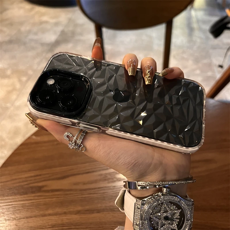 Elegant Diamond Glitter Transparent Shockproof Bumper Case - Soft Luxury Protective Cover