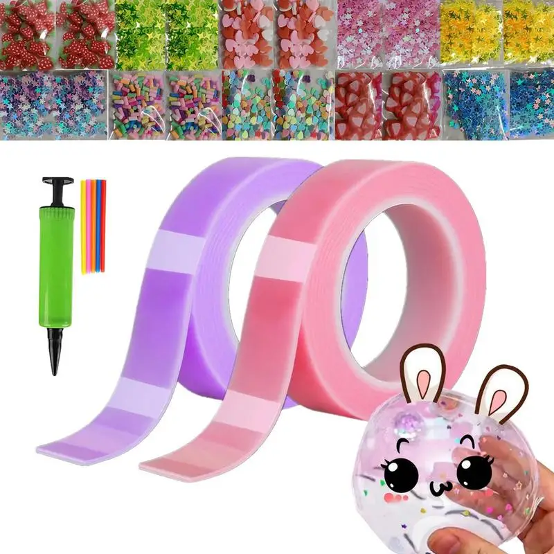 

DIY Nano Tape Craft Portable Nano Tape Bubbles Kit Flexible Bubble Blowing Tape Multifunctional Adhesive Tape Bubbles Balloon To