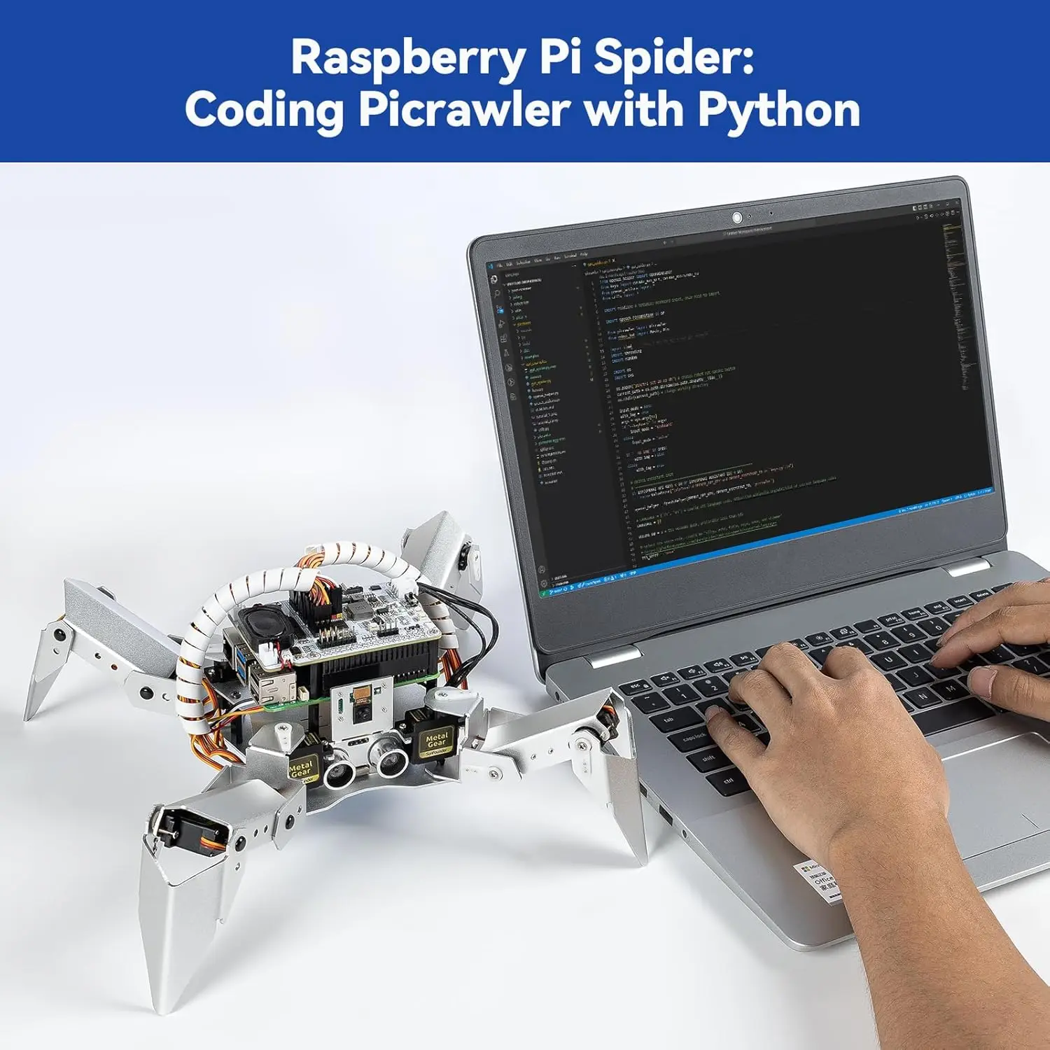 AI Robot Kit for Raspberry Pi with Voice Control, Video Recognition, App & FPV Camera, Python/Scratch Coding (RPi Not Included) 6
