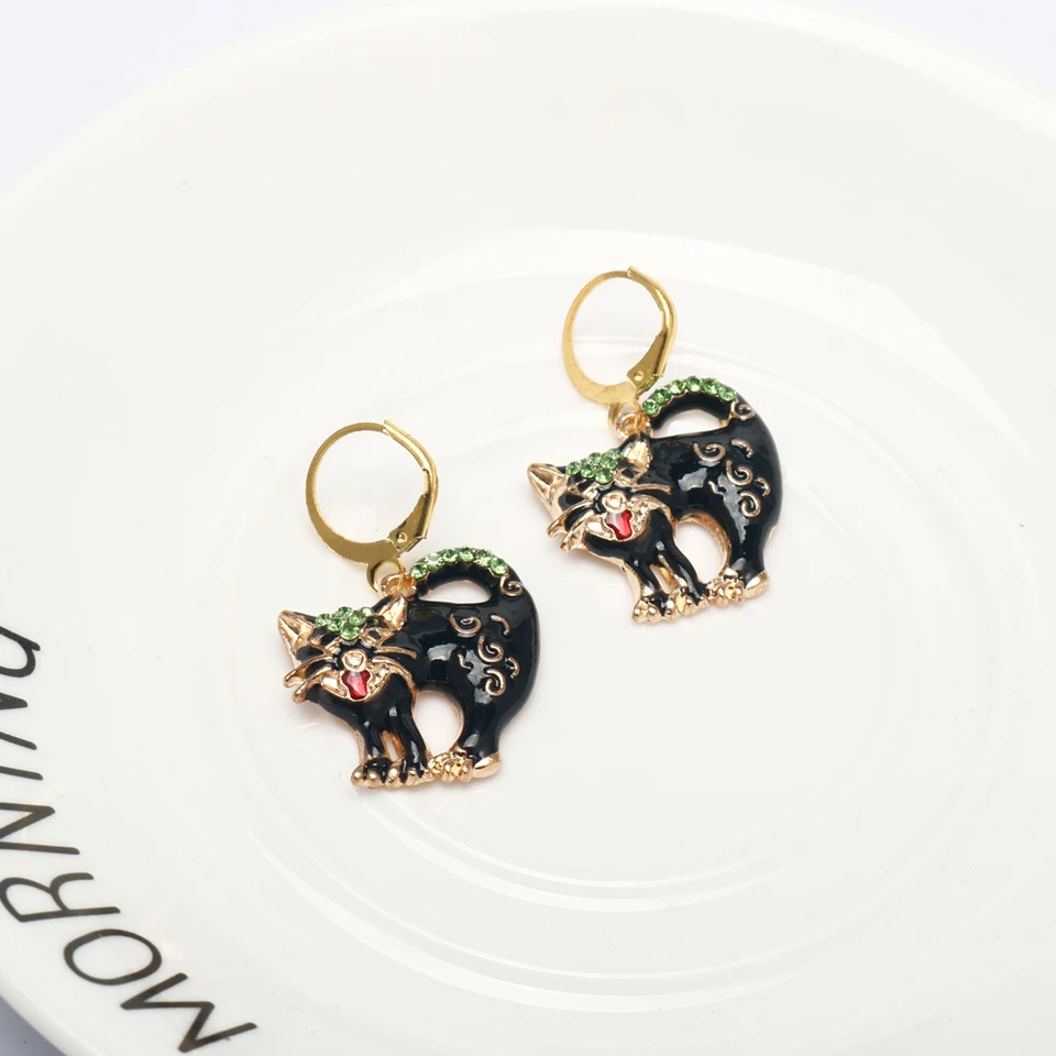 12-Pair Halloween Earrings Set For Women - Pumpkin, Spider, Skull, Cat & Gothic Dangle Earrings