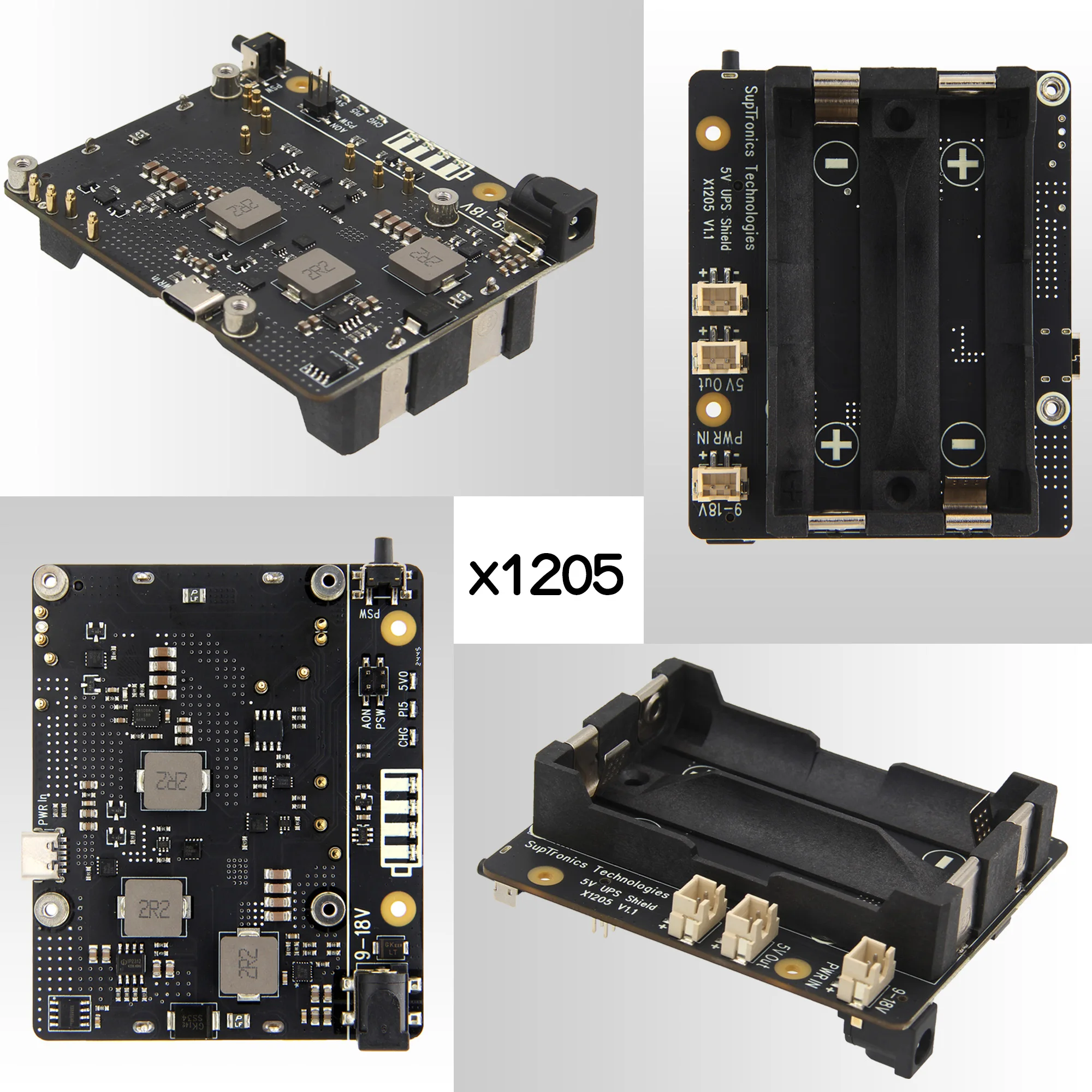 Geekworm UPSおよび電源管理ボード、raspberry pi 5、x1205、21700