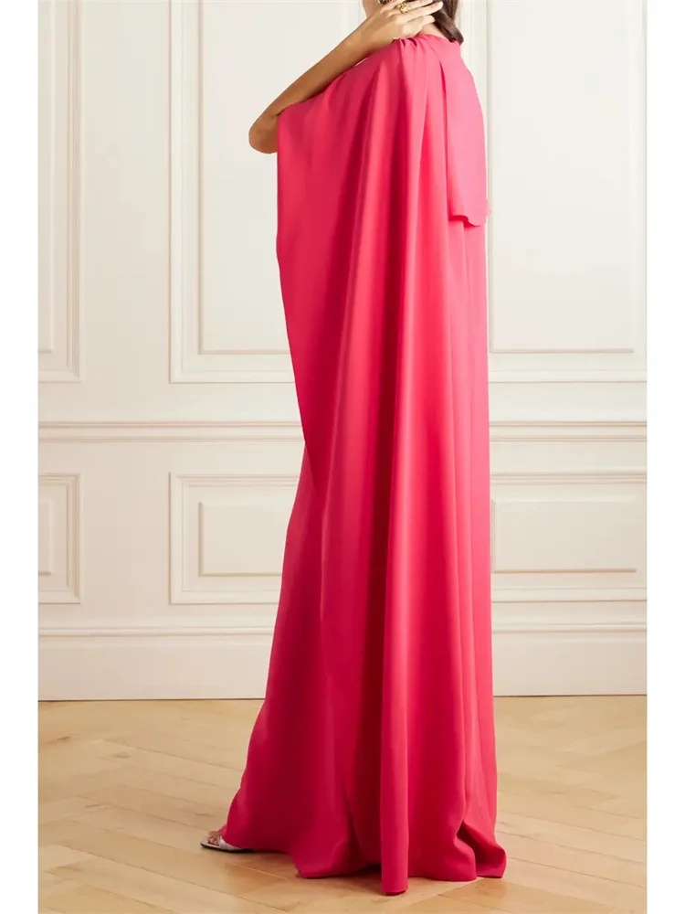 New Product O Neck Bodice Chiffon Mermaid Evening Dress Elegant Open Back Zipper Floor Length Detachable Shawl Gowns for Women
