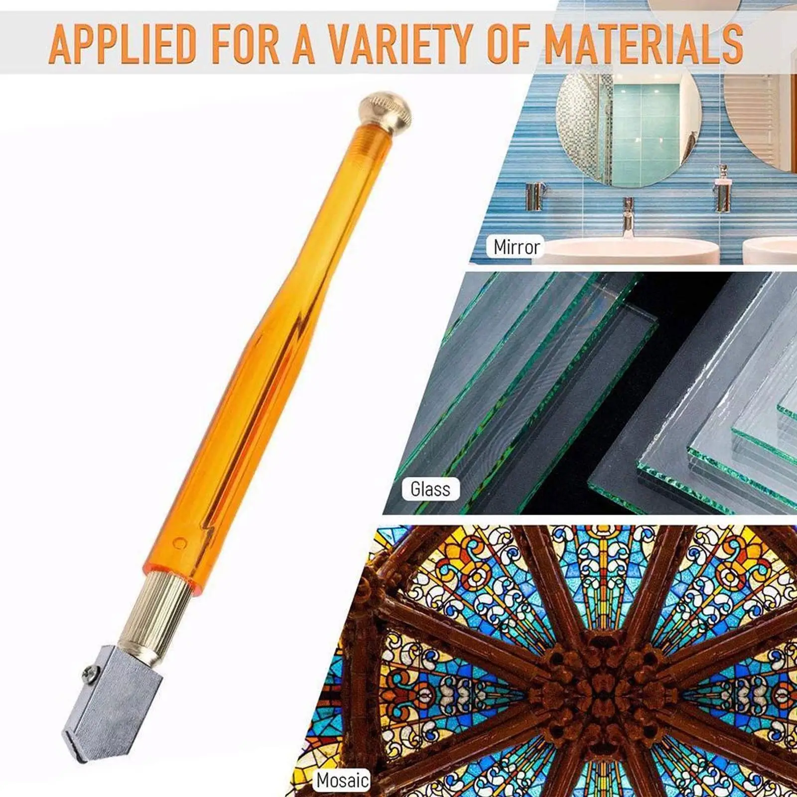 Professional Oil Feed Glass Cutter Diamond Plastic 160mm 6-12mm Construction Cutting Tools Manual Handle Tile DIY Tools Cut K4U0