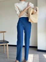 YUDX Spring Summer Autumn Women Casual Elegant Ladies Miyake Designer Casual Loose Straight Pleated Pants High Waist Trousers - Image 4