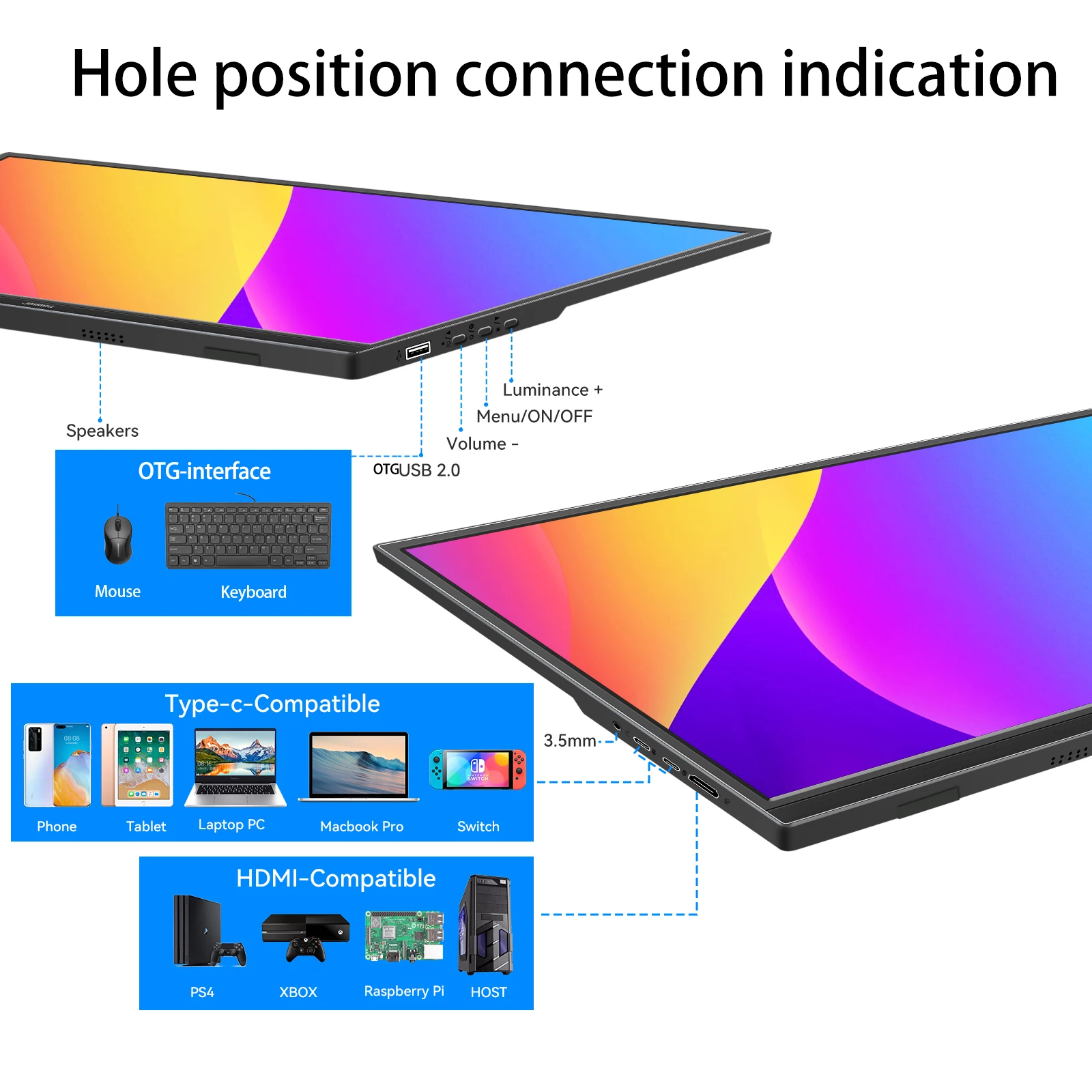 16 ġ IPS ޴ , 120HZ 16:10 PC , HDMI USB CŸ, PC ƮϿ  ĵ  Ŀ, PS4/ps5 Xbox