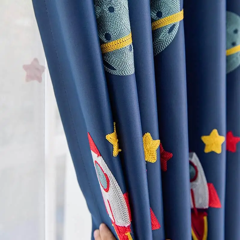 Rideaux Occultants Enfant SANMIIING 140x160cm - Motif Chat 3D, 90% Occultation, Lavable