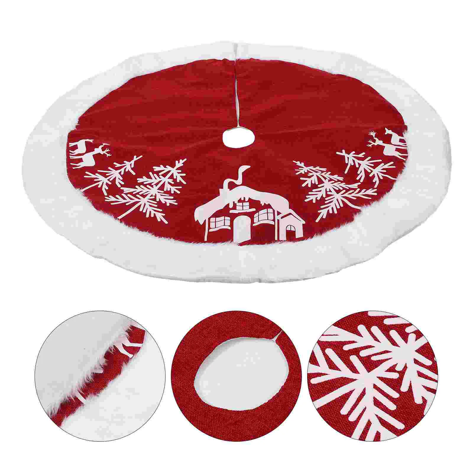 

Юбка для рождественской елки, 48 дюймов, с рисунком дерева, большая рождественская елка, украшение для праздника, вечеринки, юбка для елки, праздничный дом