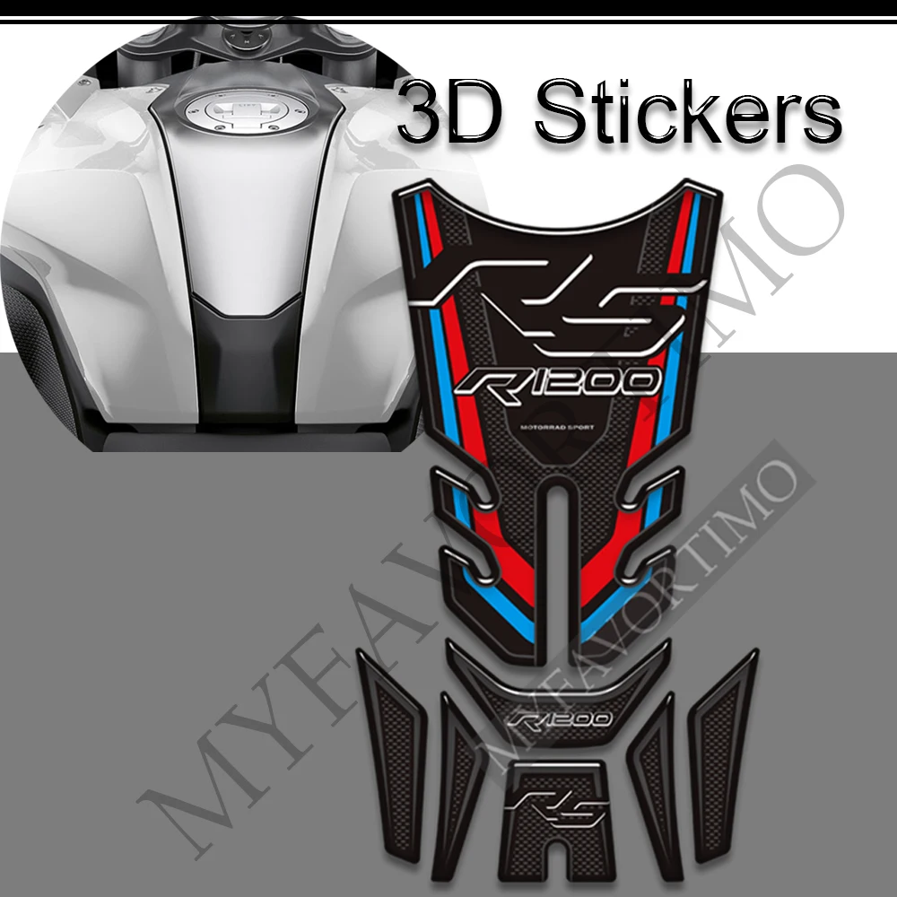 For BMW R1200RS R 1200 RS R1200 Motorcycle Tank Grips Pad Stickers Decals Gas Fuel Oil Kit Knee Fish Bone Protector