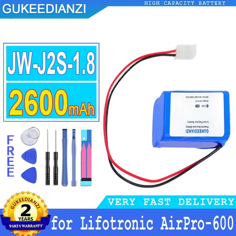 

2600mAh GUKEEDIANZI Battery for Lifotronic AirPro-600 JW-J2S-1.8 Big Power Bateria