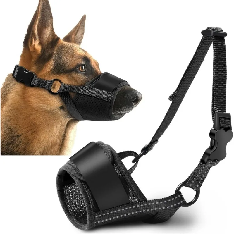Dog Mouth Cover Soft Mesh Mouth Cover Suitable For Medium And Large German Shepherd Dogs And Other Anti Chewing Covers