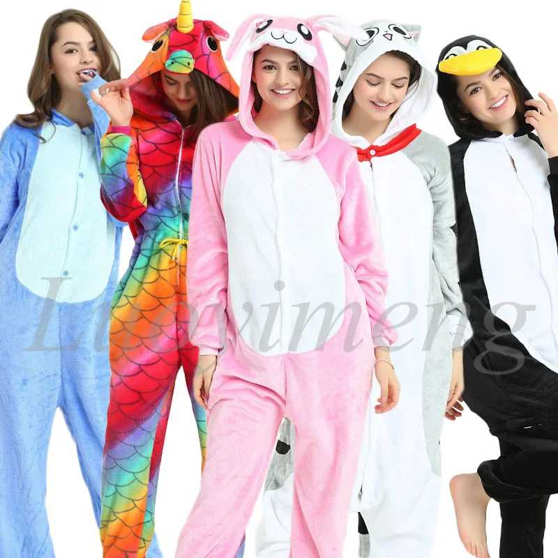 Acquista Animale Gatto Tigre Kigurumi Unicorno Tutina Adulti Adolescenti  Donna Uomo Pigiama Divertente Flanella Caldo Morbido Indumenti da notte  Complessivo Onepiece Tuta Costume Cosplay