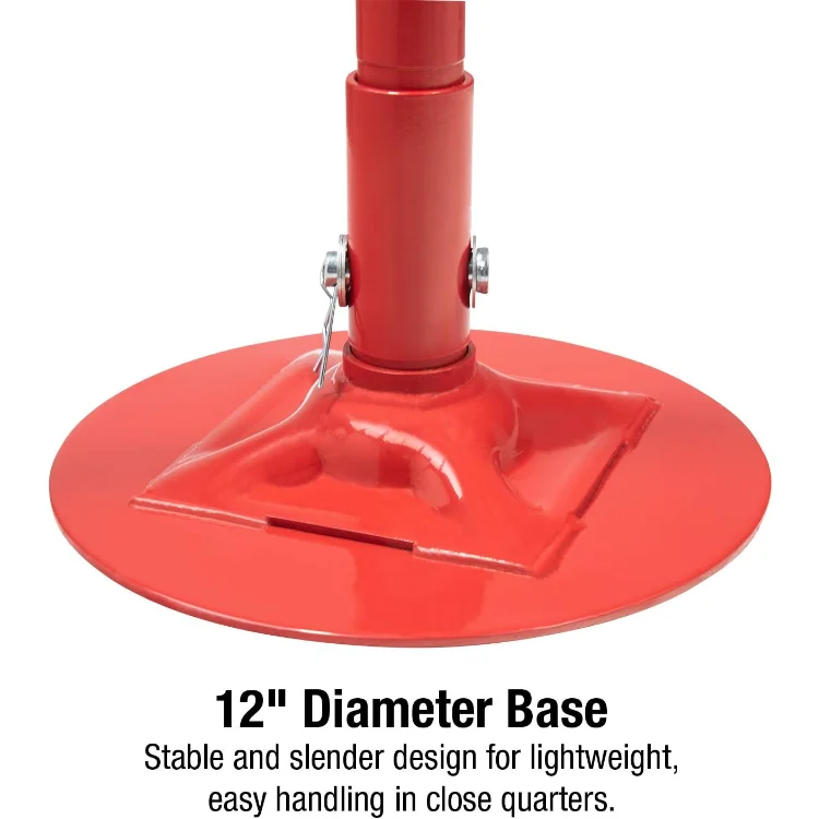 6809A, Underhoist Support Stand, ¾ Ton Capacity, 12 Inch Diameter Base, Contoured Saddle, Bearing Mounted Spin Handle, Sel 3