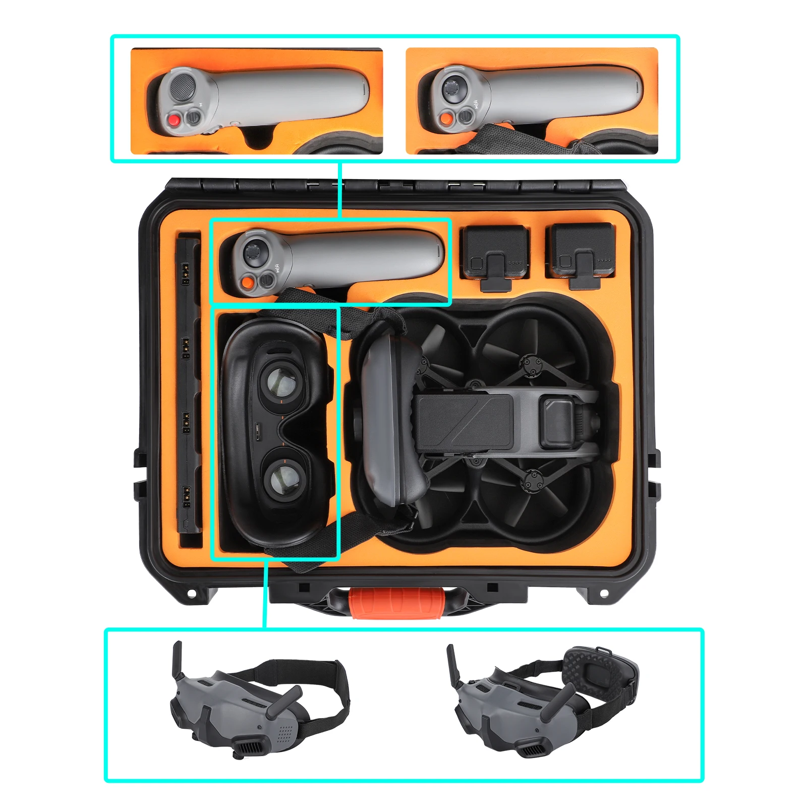 Waterproof Box for DJI AVATA Goggles Integra Safety Box Explosion-proof Case Storage Carrying Bag for DJI Goggles 2 Suitcase