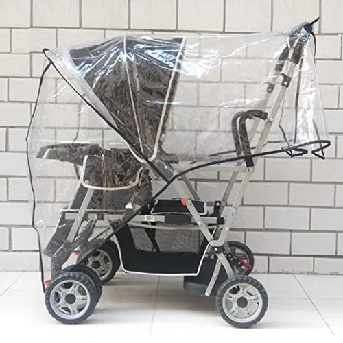 Aligle Weather Shield Double Swivel Wheel Stroller Universal Size Rain Cover Wind Shield