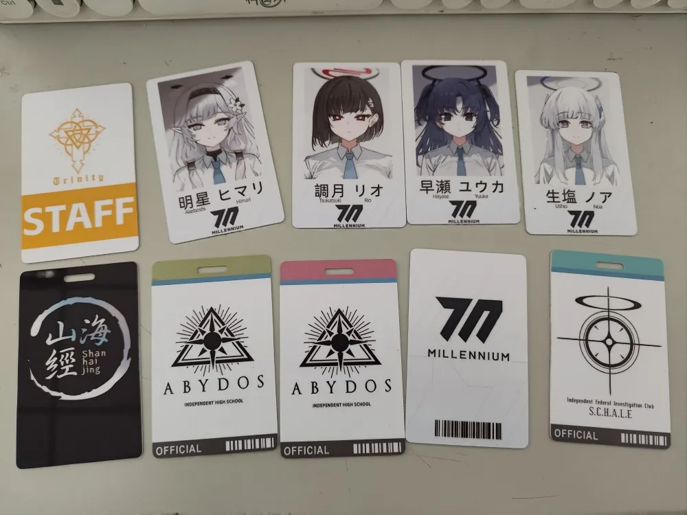 Anime Blue Archive Card Schale Abydos Iochi Mari Hayase Yuka Cosplay Student Card Collect Souvenirs Birthday Gifts Boys Girls