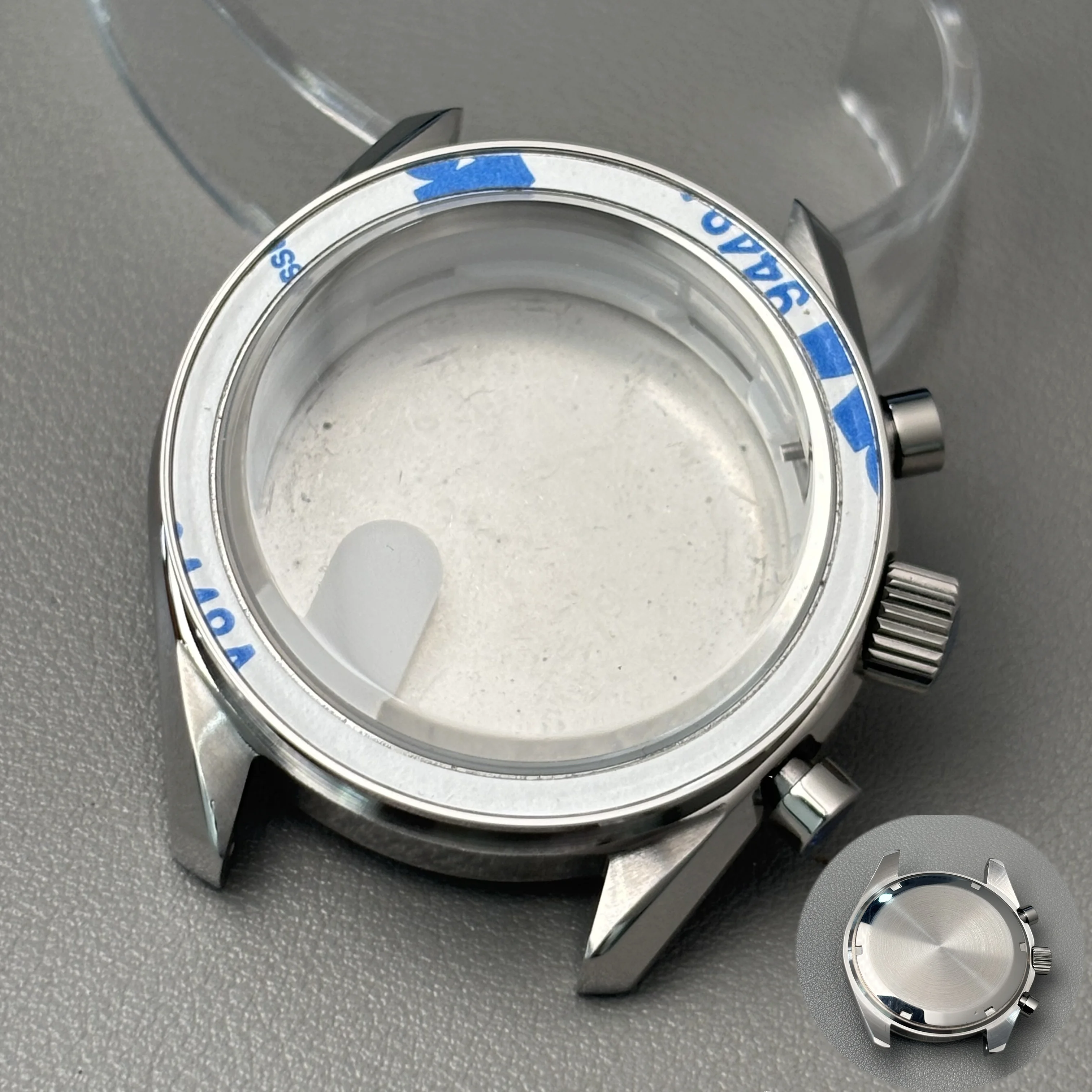 Moon Metal Chronograph Case with Sealed Back and Bezel - Elegant Business Watch