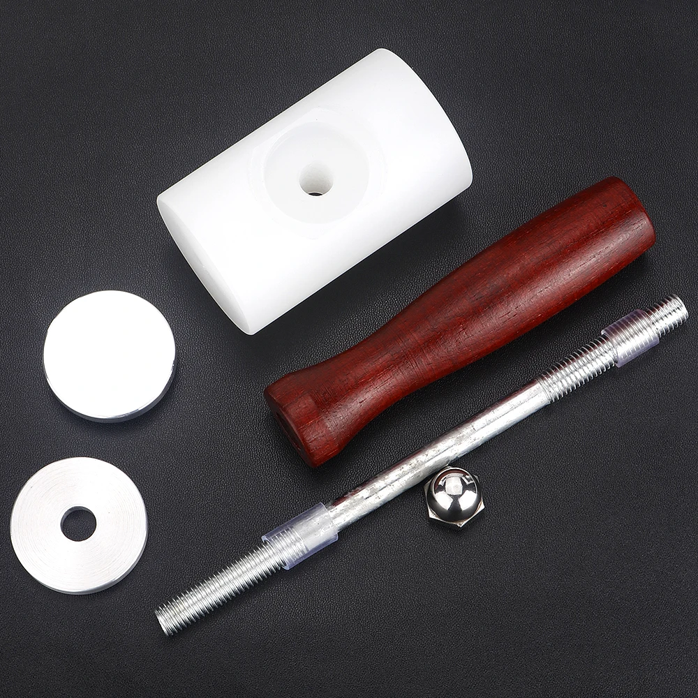1Pcs Leather Carve Hammer Wood Handle Nylon Hammer Professional Leathercraft Punch Printing Percussion DIY Tool