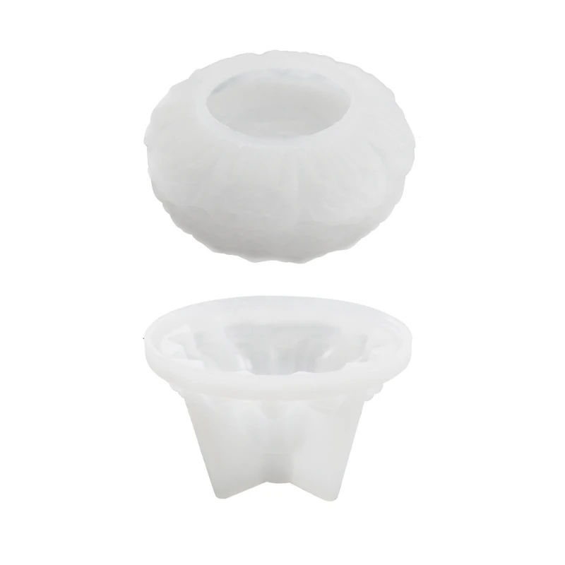 

Lotus Mirror Candle Holder Resin Molds Tray Silicone Molds for Resin Epoxy Casting Mold for DIY Candlestick Jewelry