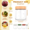 4Pcs 500ml Clear Glass Overnight Oat Jars With Sealed Lid Stackable Wide Mouth Oatmeal Containers for Yogurt Pudding Honey Nut 4
