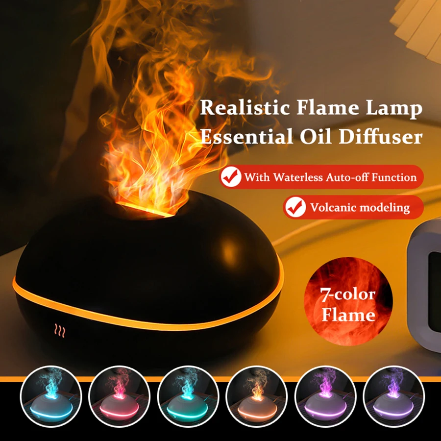2024CreativeSimulatedFlameAromaDiffuserEssentialOilsAir