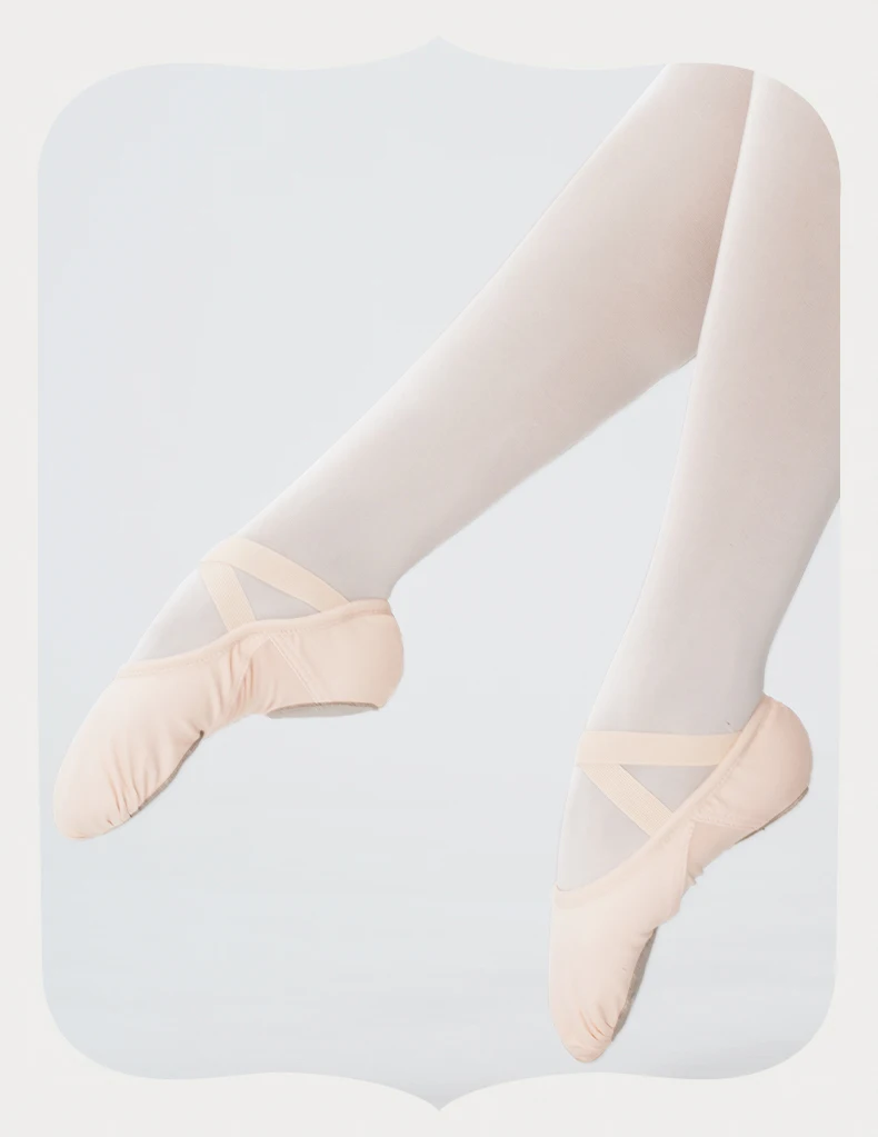 Hochelastische Canvas-Tanzschuhe für Kinder und Damen, leichte, atmungsaktive, mit Baumwoll getäfelte Übungsballerinas, professionelle Slipper – Detail 5