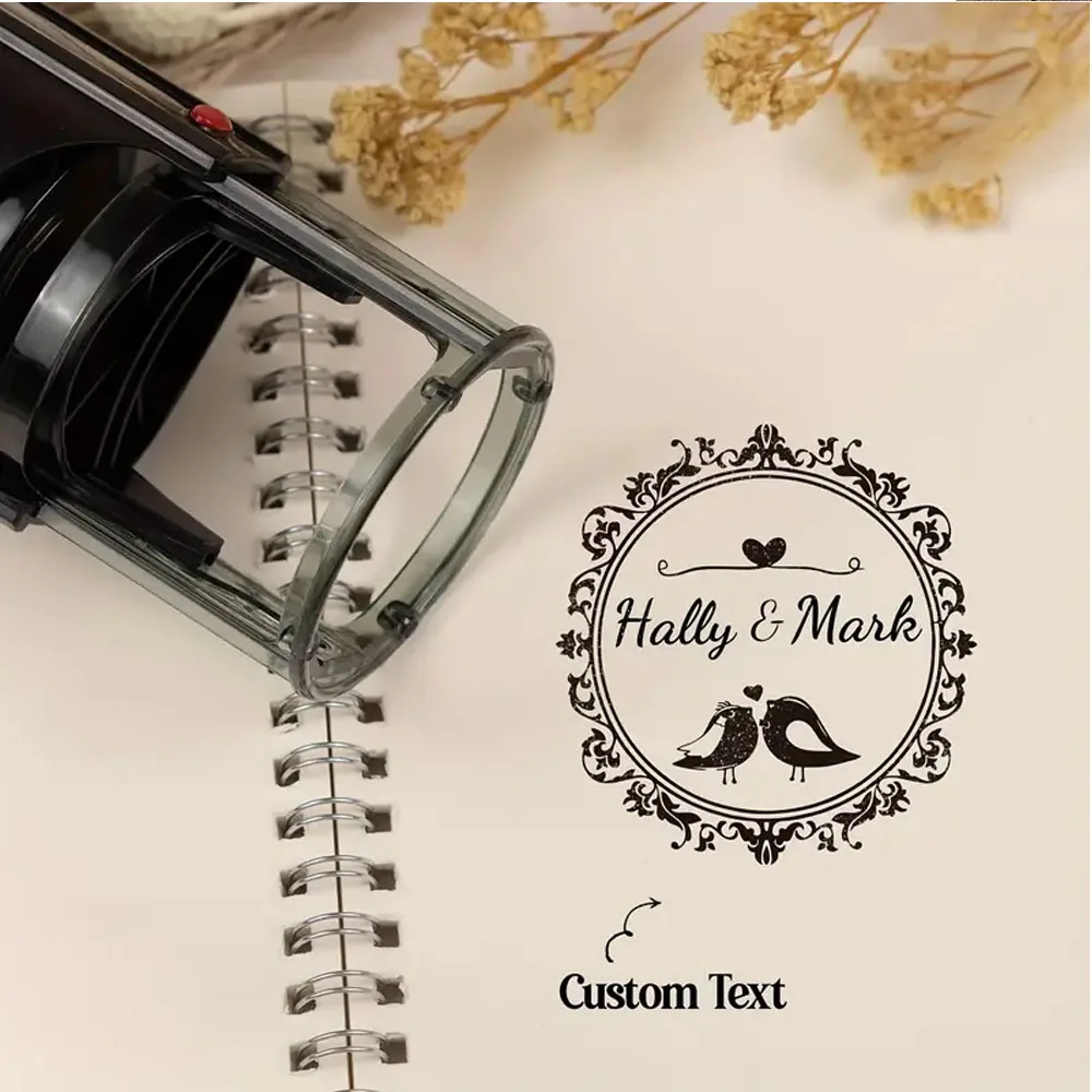Description Picture 6 of itemCustom Stamp Personalized Self Inking Stamps Customized Name Logo Signature Ink Stamp for Date Return Address Label Rubber Stamp