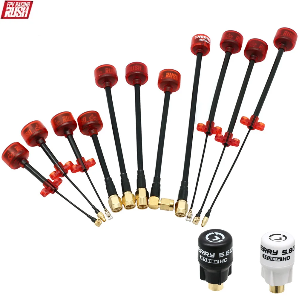 러쉬 체리 FPV 5.8G 안테나 LHCP RHCP SMA MMCX UFL IPEX 장거리 안테나 커넥터 어댑터 레이싱 드론 고글용
