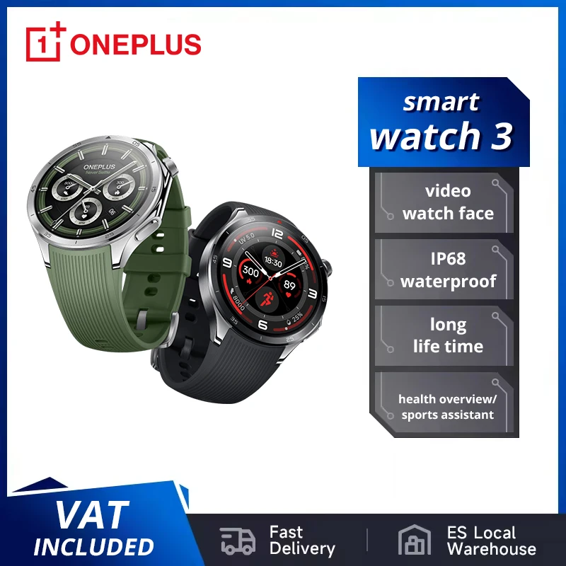 Smartwatch OnePlus watch 3 global version z EU za $178.78 / ~665zł