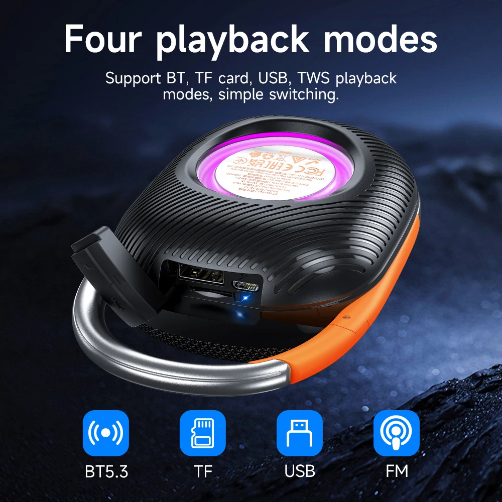 Bluetooth Speaker bluetooth speaker portable speaker audio speaker HOCO Portable Speaker Wireless Bluetooth-compatible Subwoofer Outdoor Waterproof Loudspeaker Stereo Surround Support FM Radio TF
