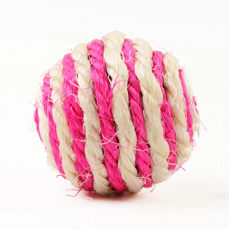 4cm 5cm 7cm Colorful Sisal Interactive Ball Cat Toy Pet Supplies Cat Training Catcher Cat Accessories Random Color Yarn Ball dog frisbee