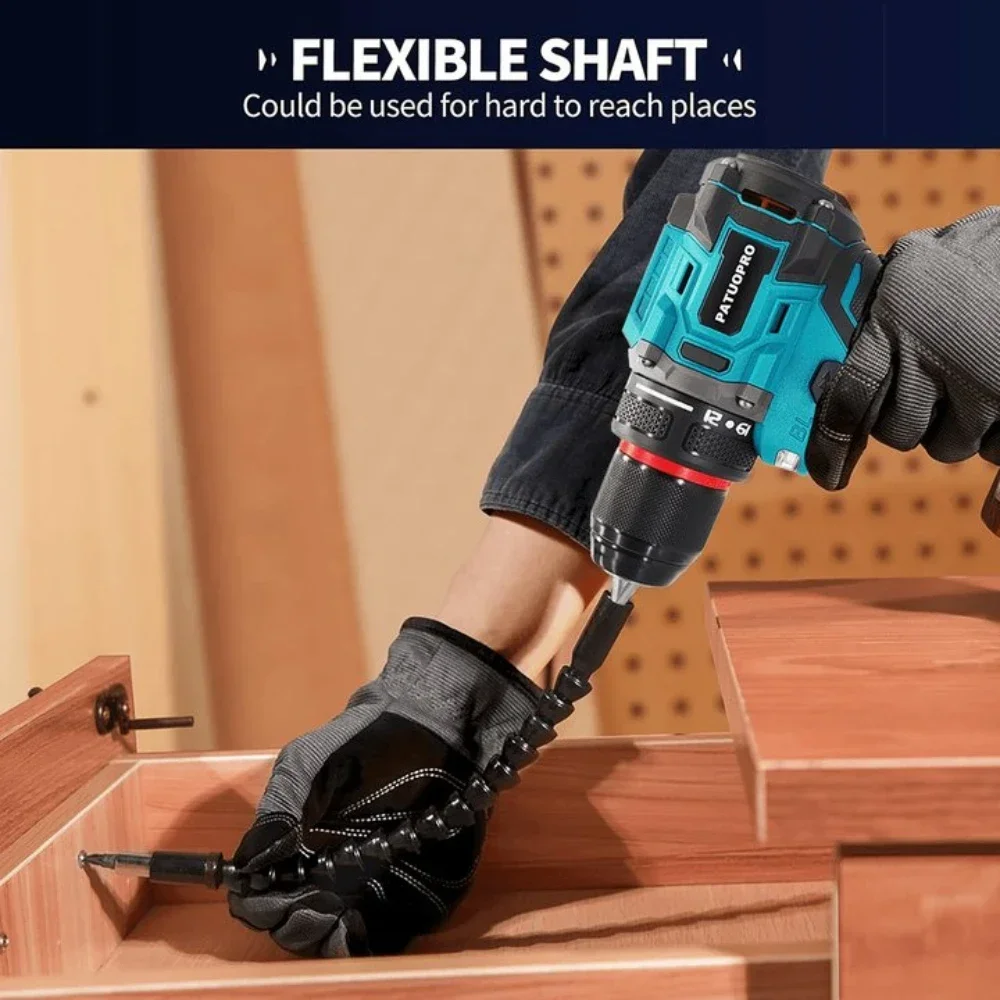 2-Speed 10mm Electric Brushless Drill Cordless Handheld Drill Screwdriver 60-100N.m Portable Power Tools For Makita 18V Battery 5