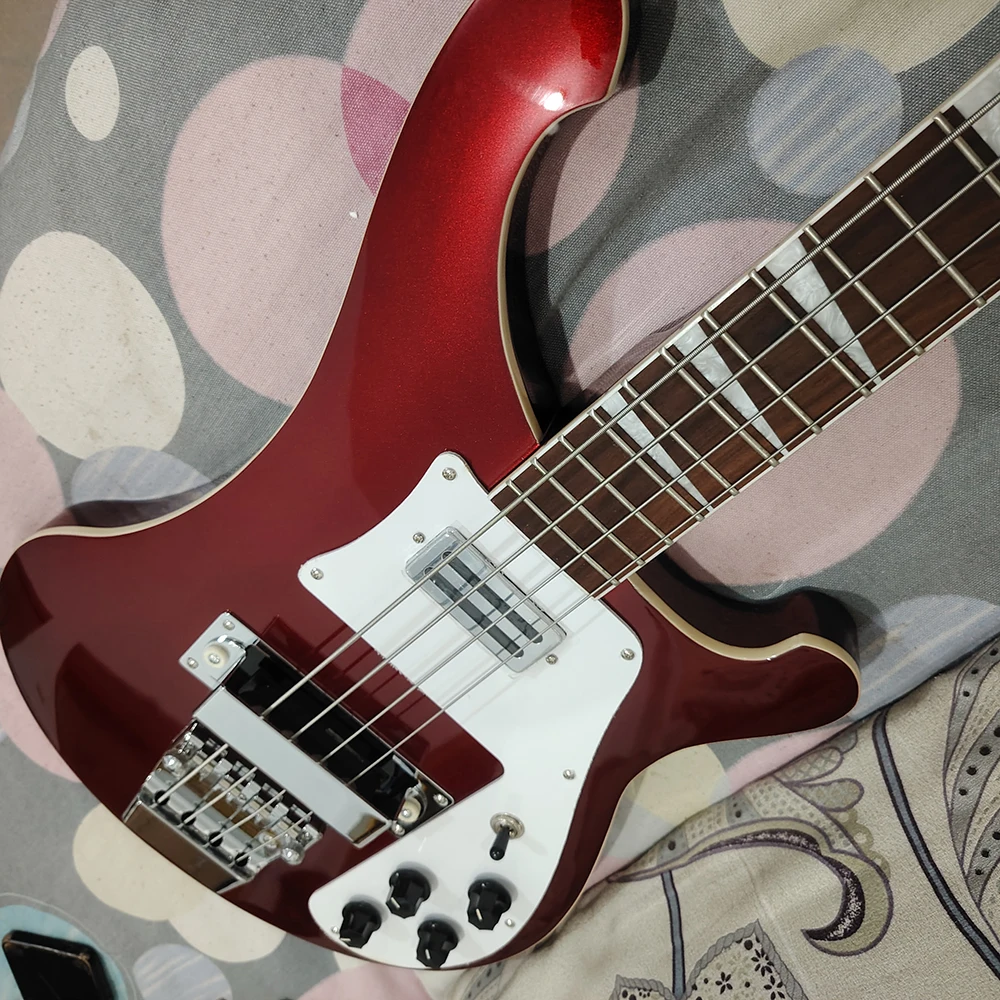 6 string Ri ckenboker Red silver powder BASS electric bass
